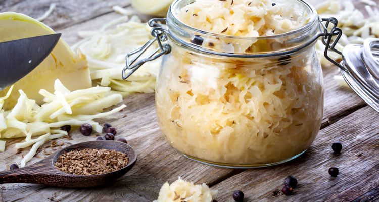 sauerkraut in a jar